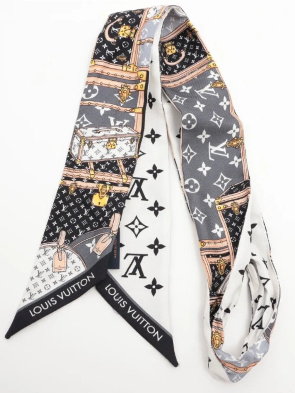 Louis Vuitton Bandeau BB Let's Go Silk Black × White